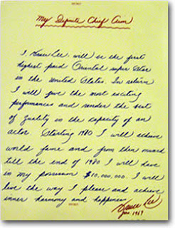 Letter of Bruce Lee to himself.